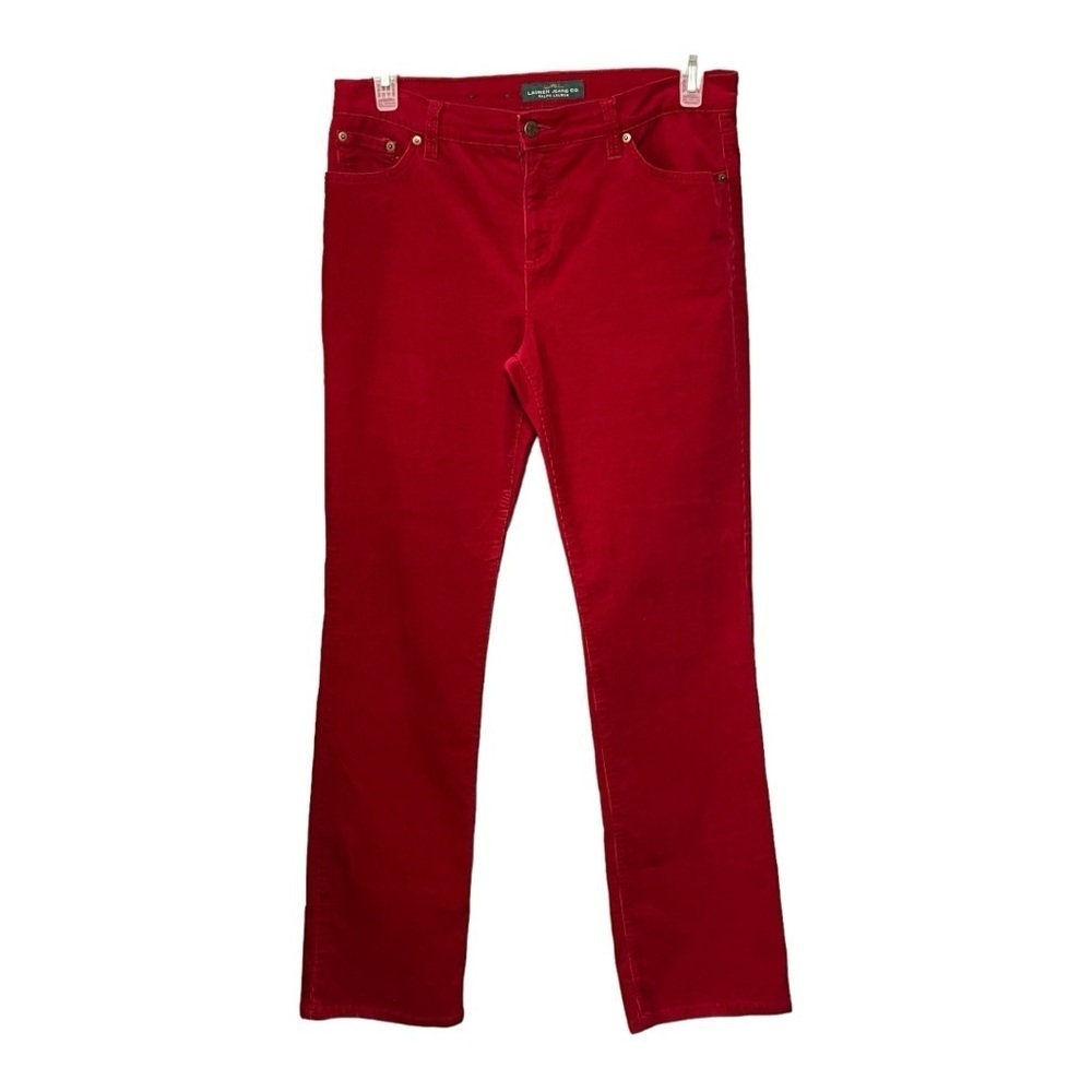 Lauren Ralph Lauren Jean Co. Classic Straight Leg Corduroy Pants Red Size 10 - Picture 2 of 8